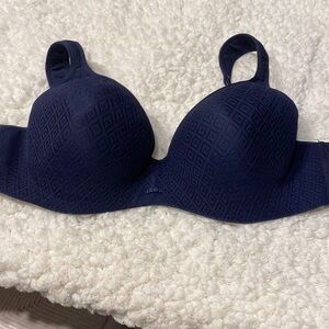 Q womens Izod solid blue adjustable straps bra size 40C
